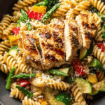 Teriyaki Chicken with Roasted Vegetable Pasta Recipe