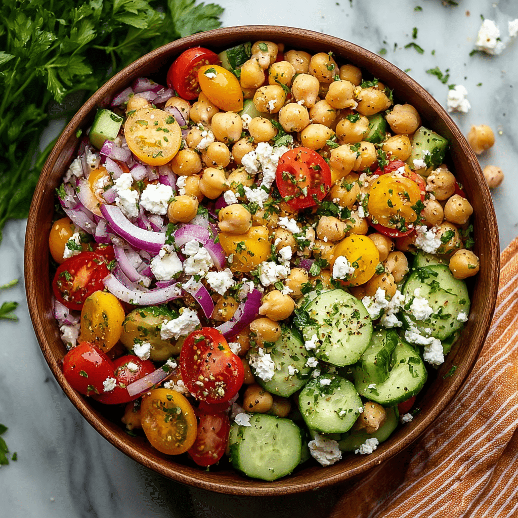 The Best Chickpea Salad Recipe - Recipe Image