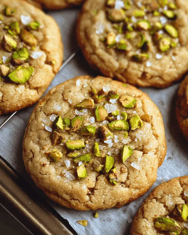 salted honey pistachio cookies Recipe