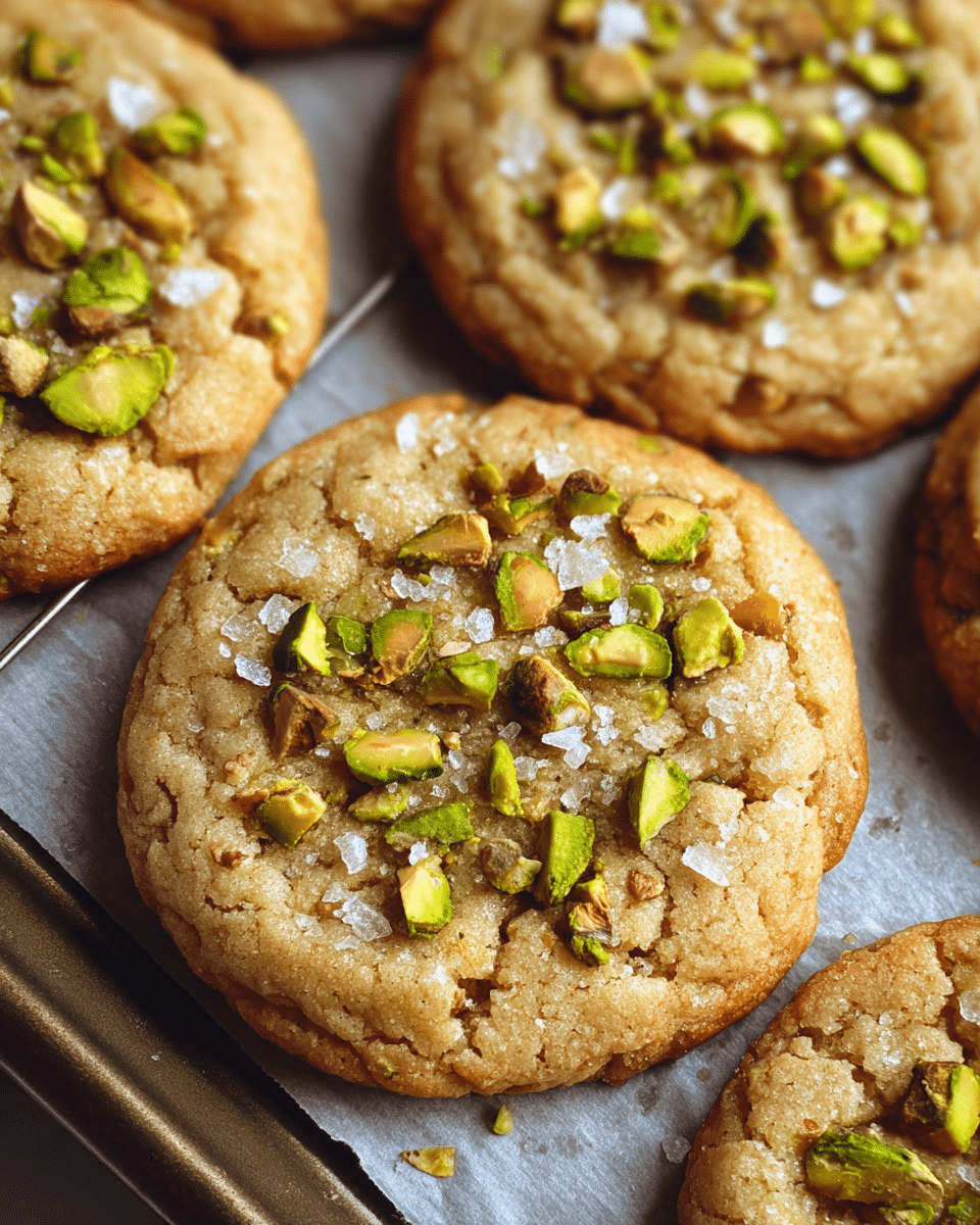 salted honey pistachio cookies Recipe