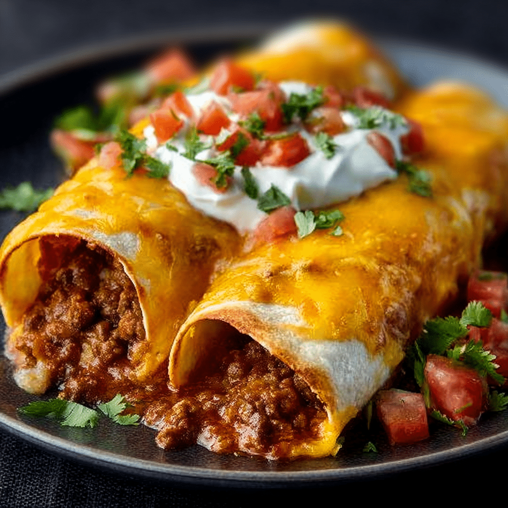 Beef and Cheese Chimichangas Recipe - Recipe Image
