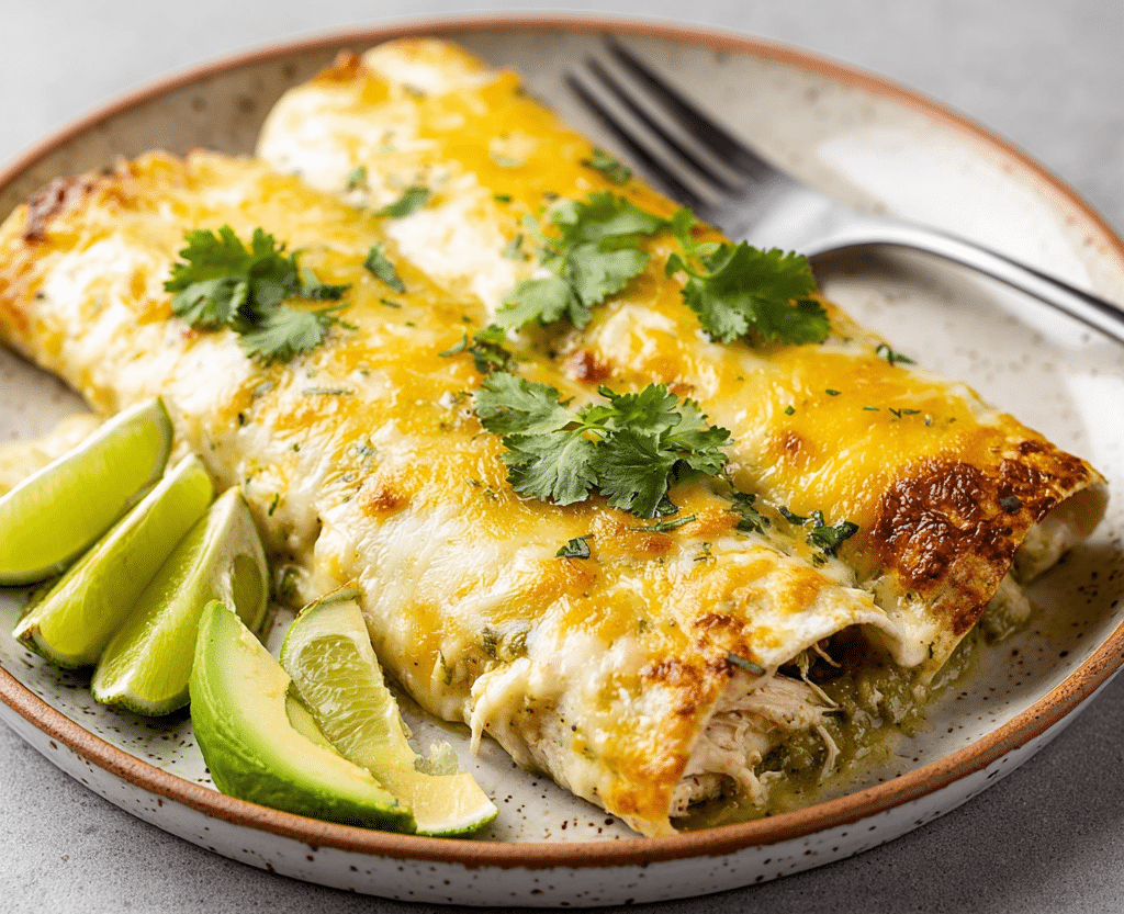 the best Chicken Enchiladas with Sour Cream White Sauce Recipe