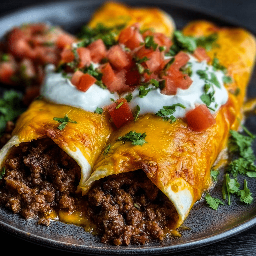 Beef and Cheese Chimichangas Recipe - Recipe Image