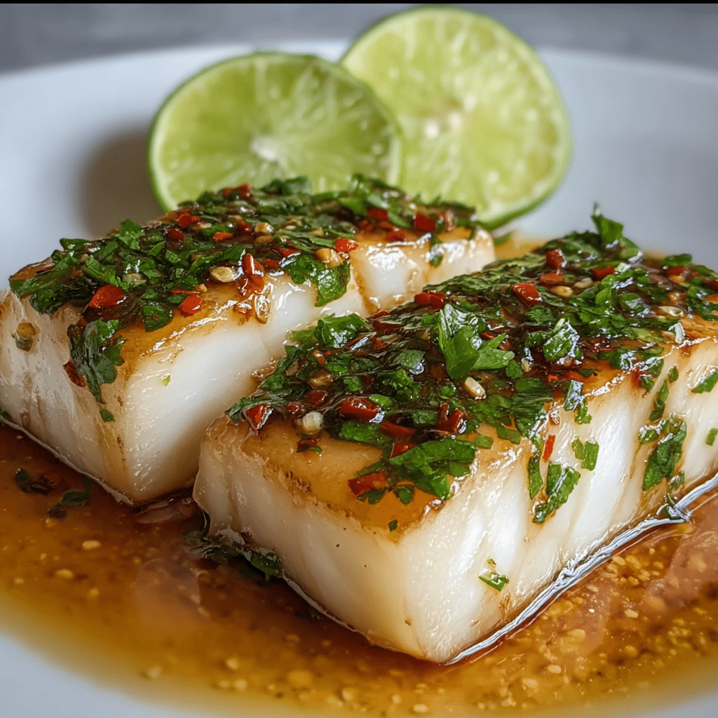 Coconut Lime Fish with Garlic Butter: Taste Tropical Bliss! Recipe - Recipe Image