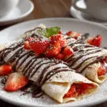 with Chocolate Drizzle and Strawberries Recipe