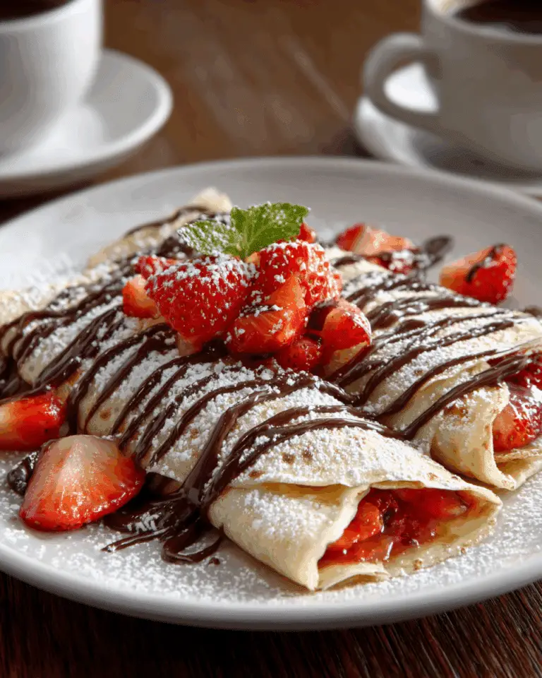 with Chocolate Drizzle and Strawberries Recipe