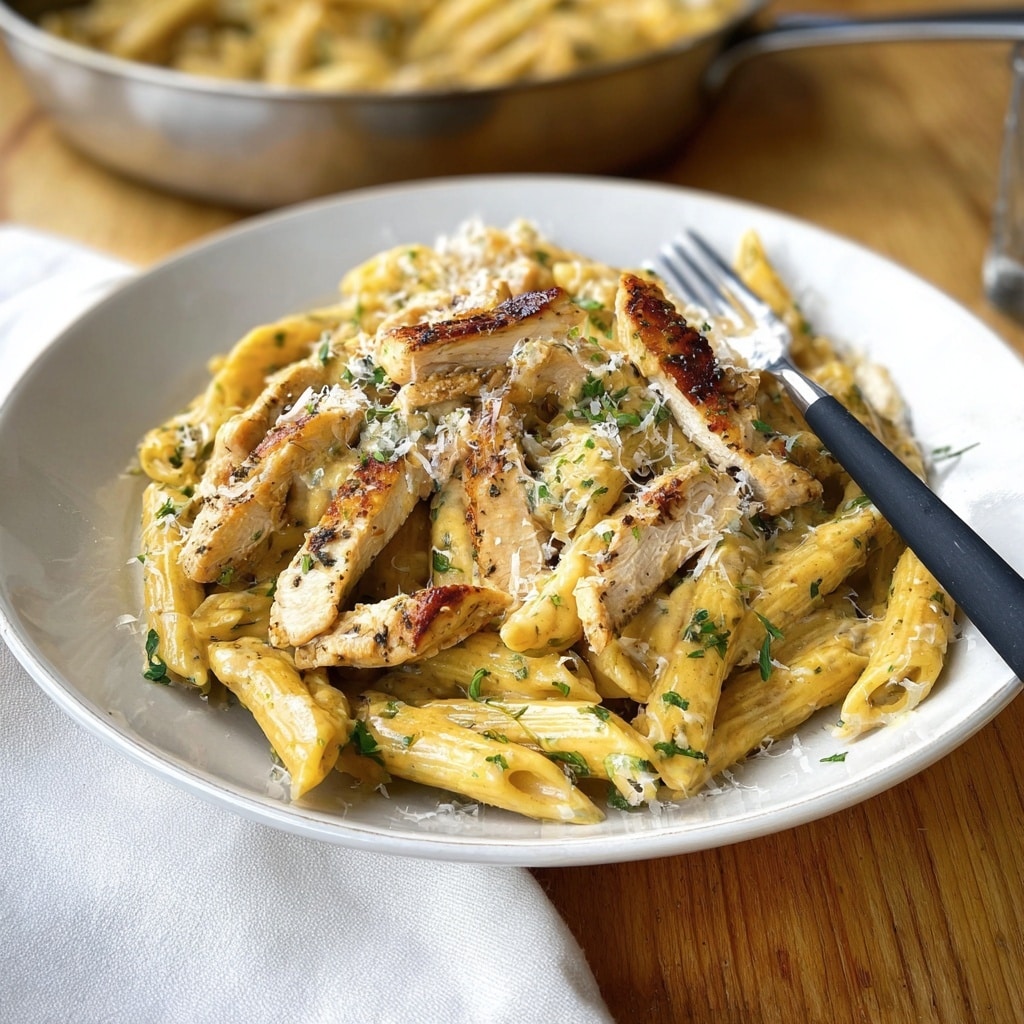 Garlic Parmesan Chicken and Pasta Recipe - Recipe Image