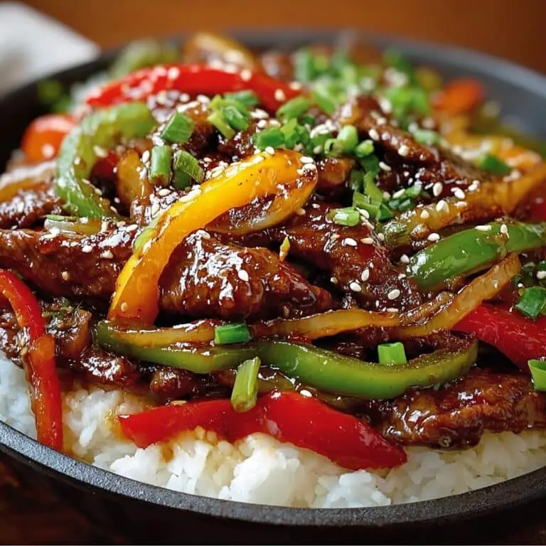Sizzling Chinese Pepper Steak with Onions Recipe