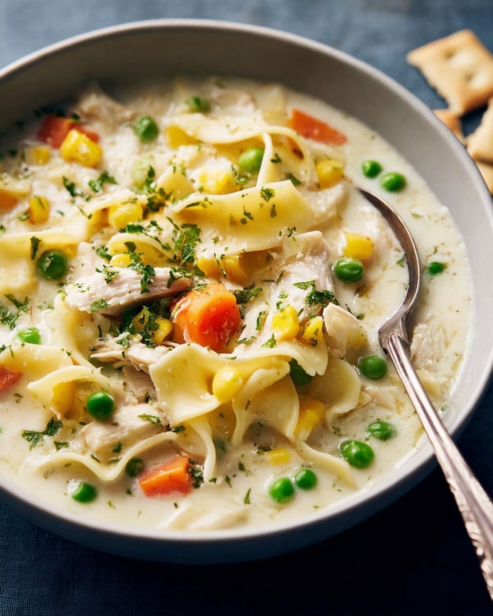 Chicken Pot Pie Noodles Recipe