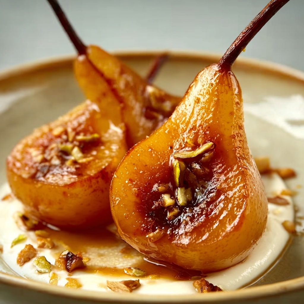 Honey-Spiced Pear Oatmeal with Pistachios Recipe - Recipe Image