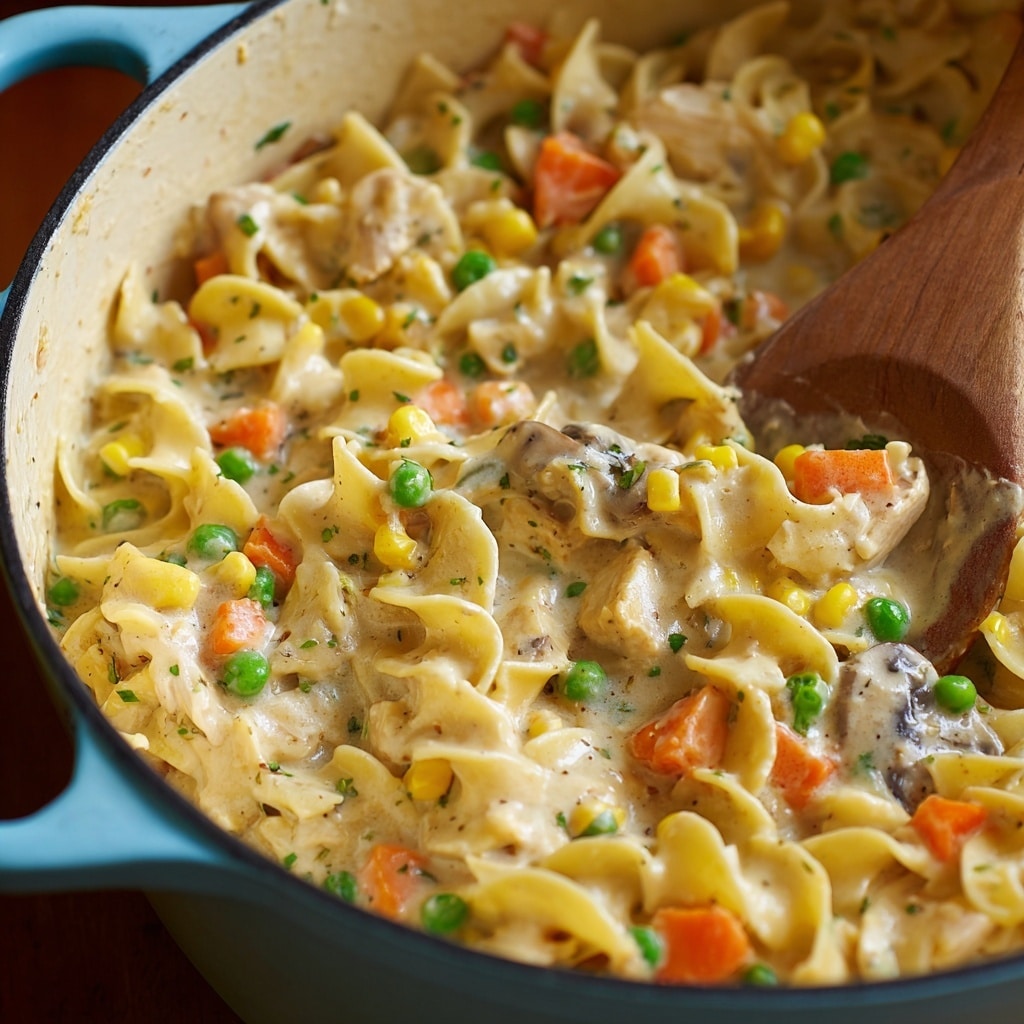 Chicken Pot Pie Noodles Recipe - Recipe Image