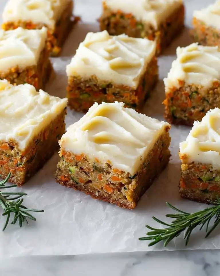 Carrot and Zucchini Bars with Lemon Cream Cheese Frosting Recipe
