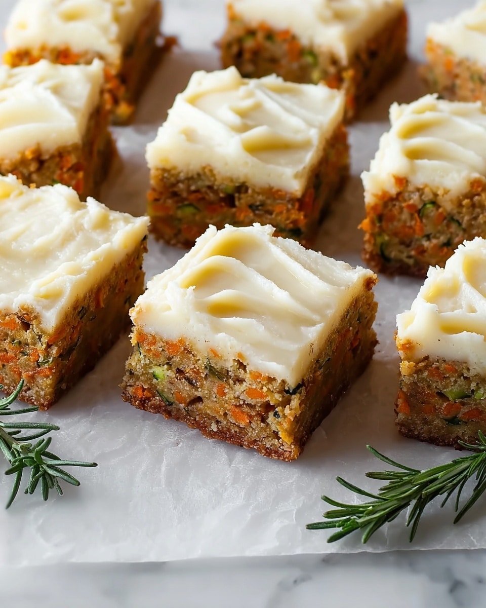 Carrot and Zucchini Bars with Lemon Cream Cheese Frosting Recipe