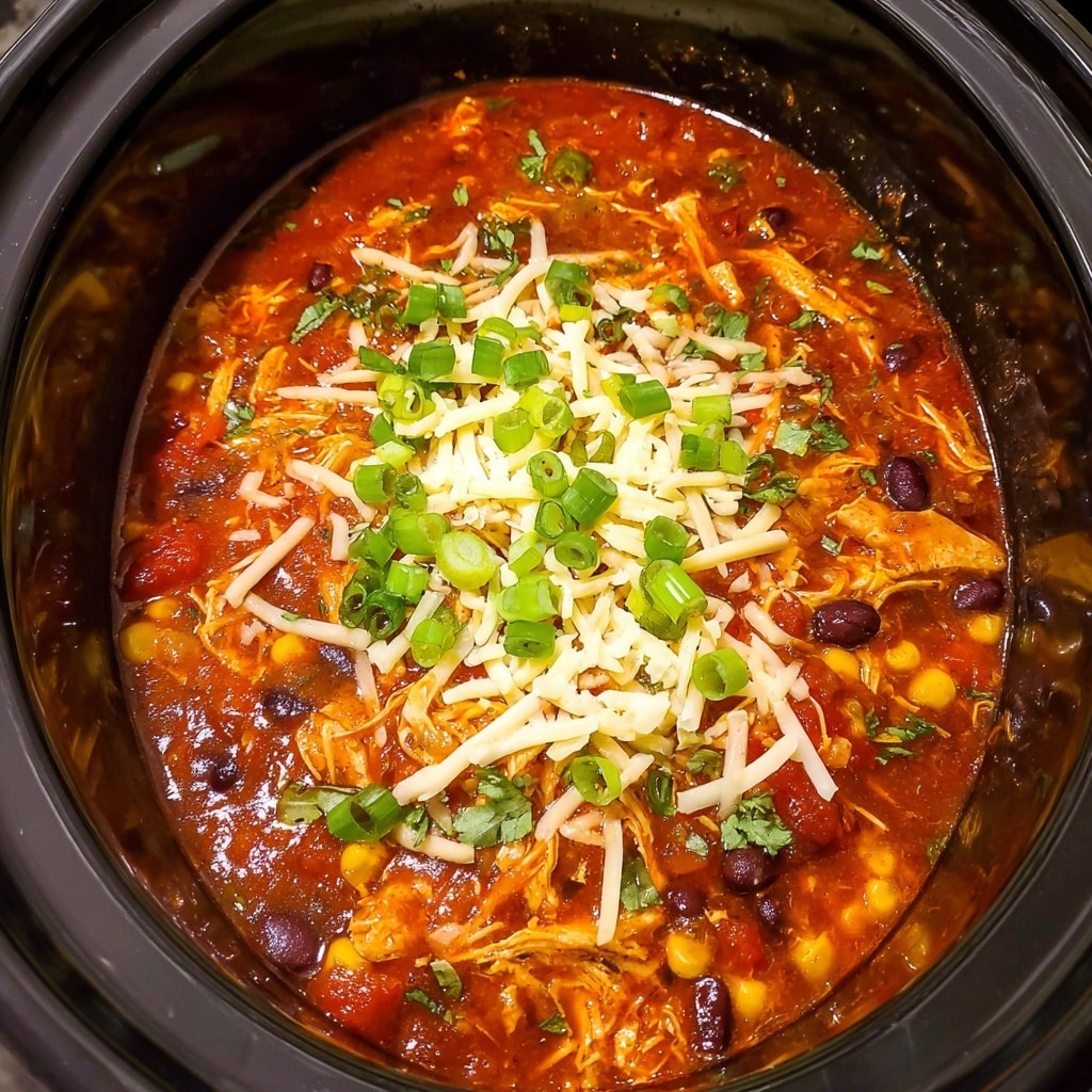 Slow Cooker Chicken Taco Soup Recipe - Recipe Image