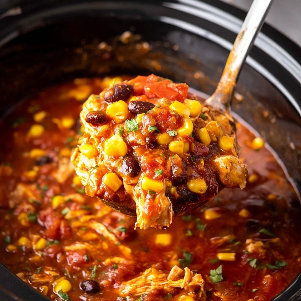 Slow Cooker Chicken Taco Soup Recipe - Recipe Image