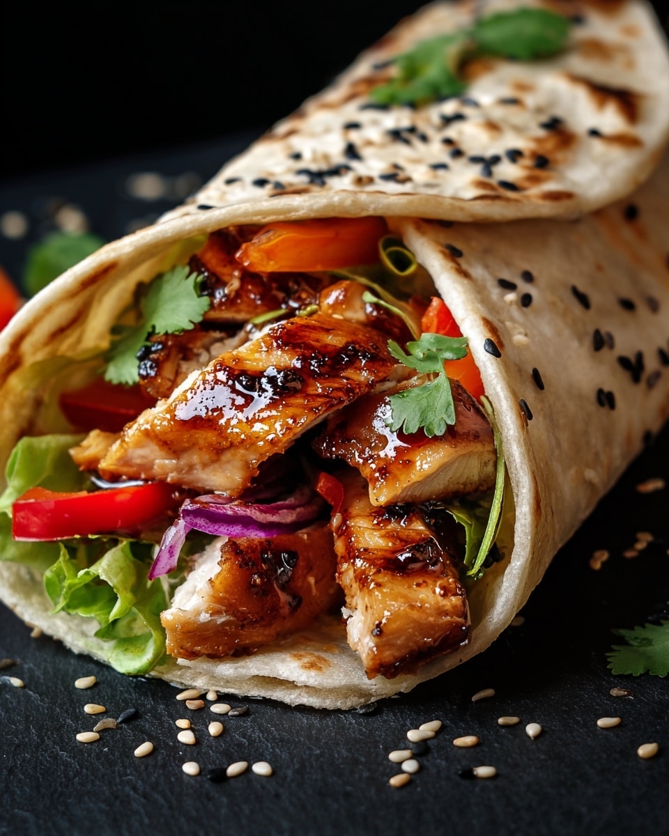 Chicken Teriyaki Wraps with Japanese highballs Recipe