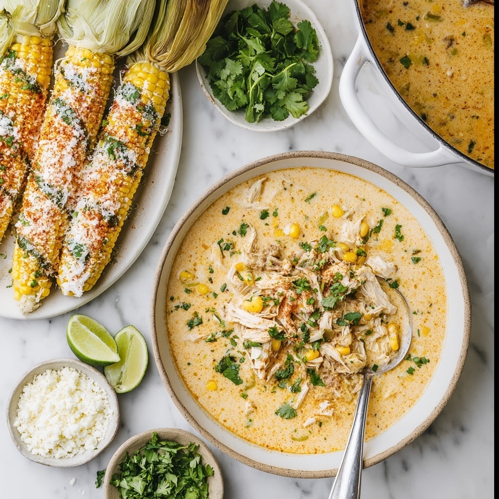 Easy Mexican Street Corn Soup Recipe - Recipe Image