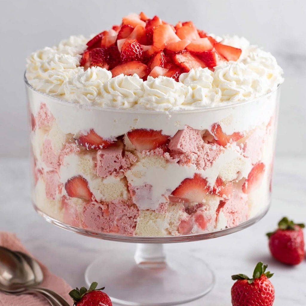 The Best Strawberry Trifle with Cream Cheese Recipe - Recipe Image