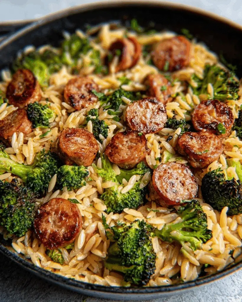 Chicken Sausage and Broccoli Orzo Recipe