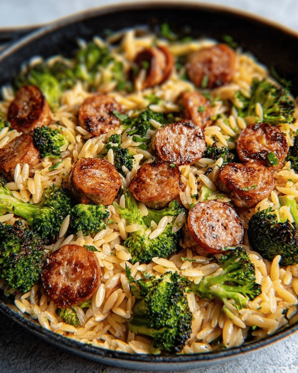 Chicken Sausage and Broccoli Orzo Recipe