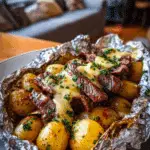 Garlic Butter Steak and Potato Foil Packets Recipe