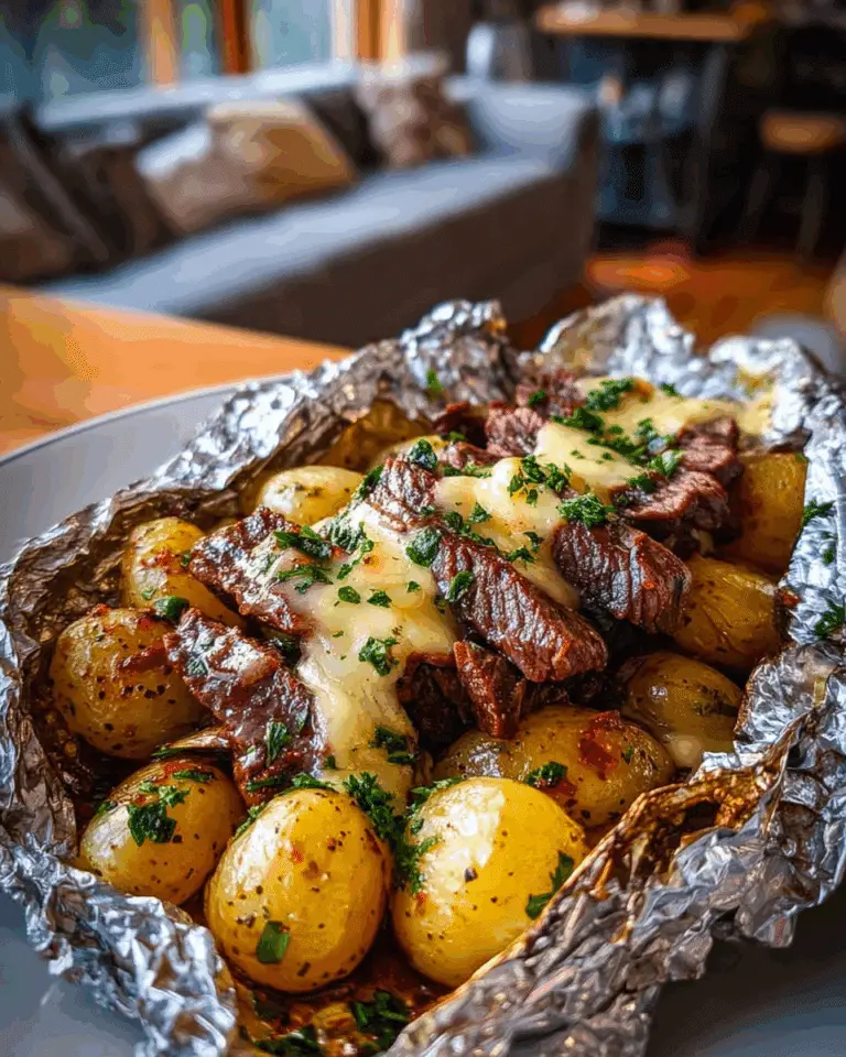 Garlic Butter Steak and Potato Foil Packets Recipe
