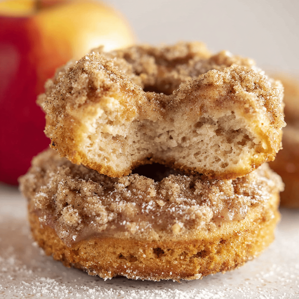 Easy Baked Apple Crumb Donuts Recipe - Recipe Image