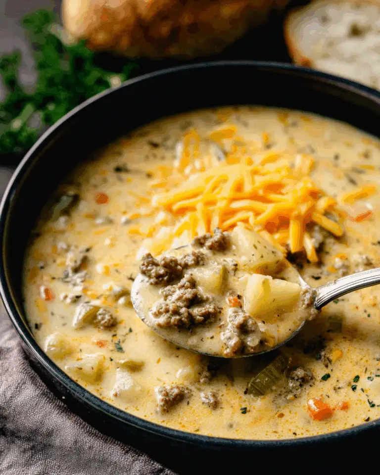 Cheeseburger Soup with Velveeta Recipe