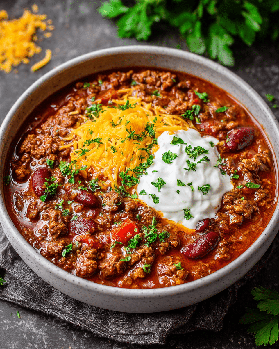 best ground beef stovetop chili Recipe