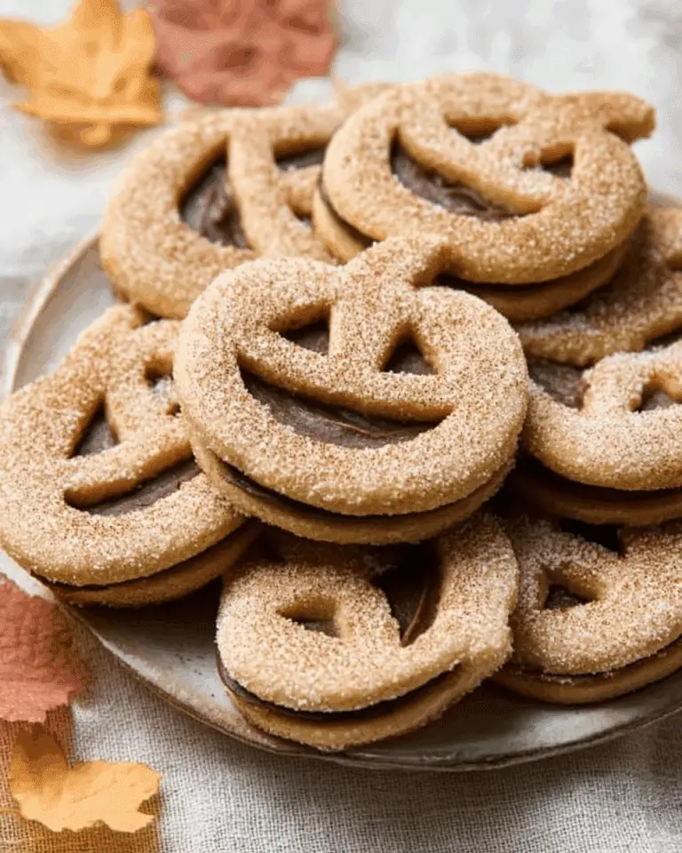 Milk Chocolate Stuffed Jack-O'-Lantern Cookies Recipe