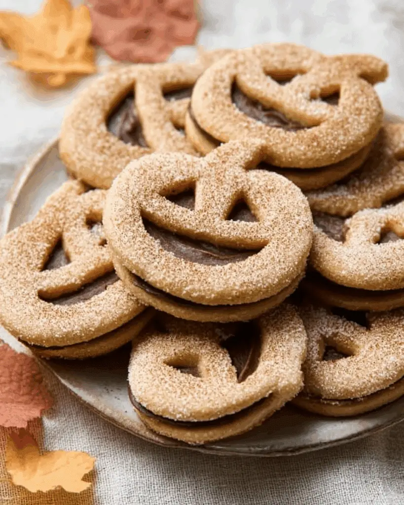 Milk Chocolate Stuffed Jack-O'-Lantern Cookies Recipe