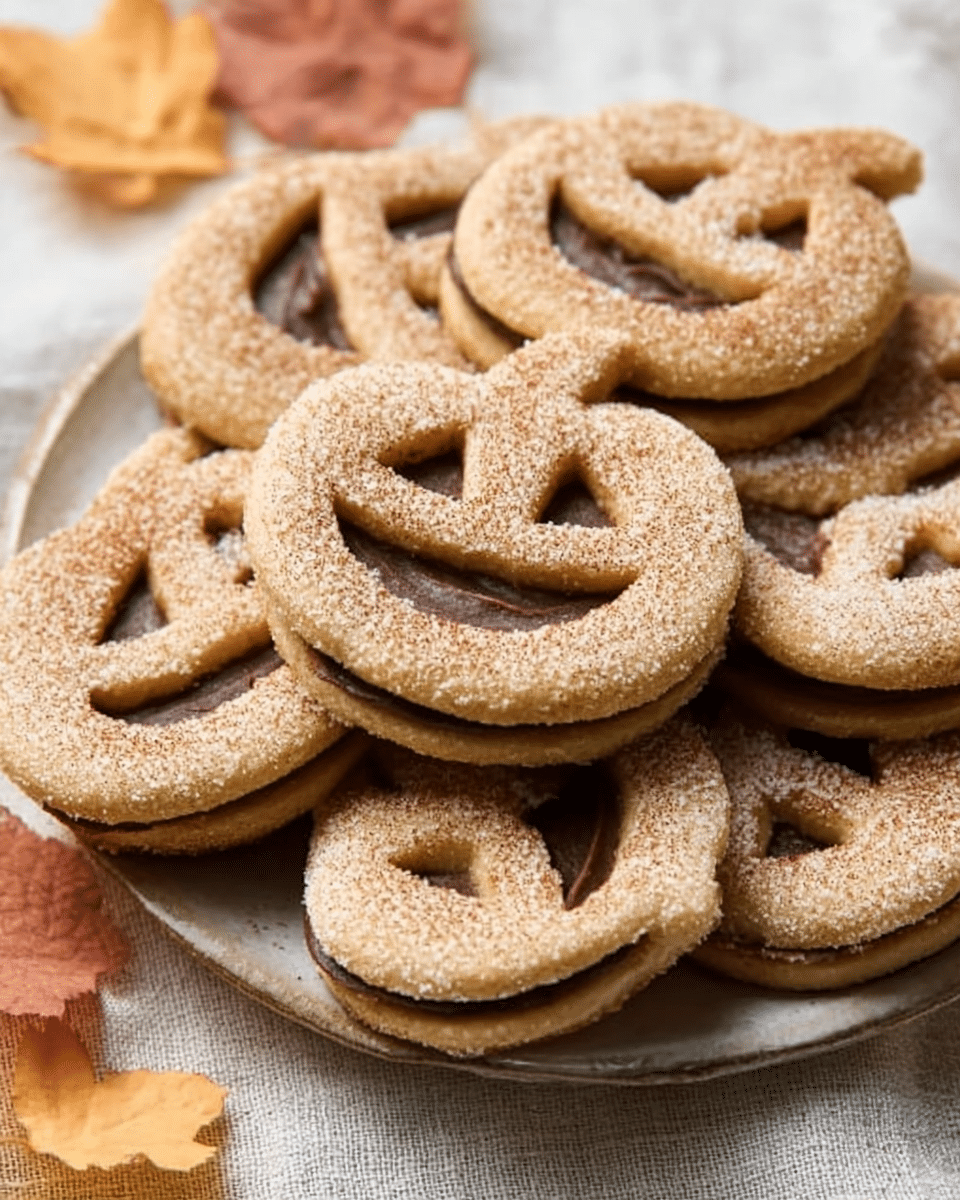Milk Chocolate Stuffed Jack-O'-Lantern Cookies Recipe