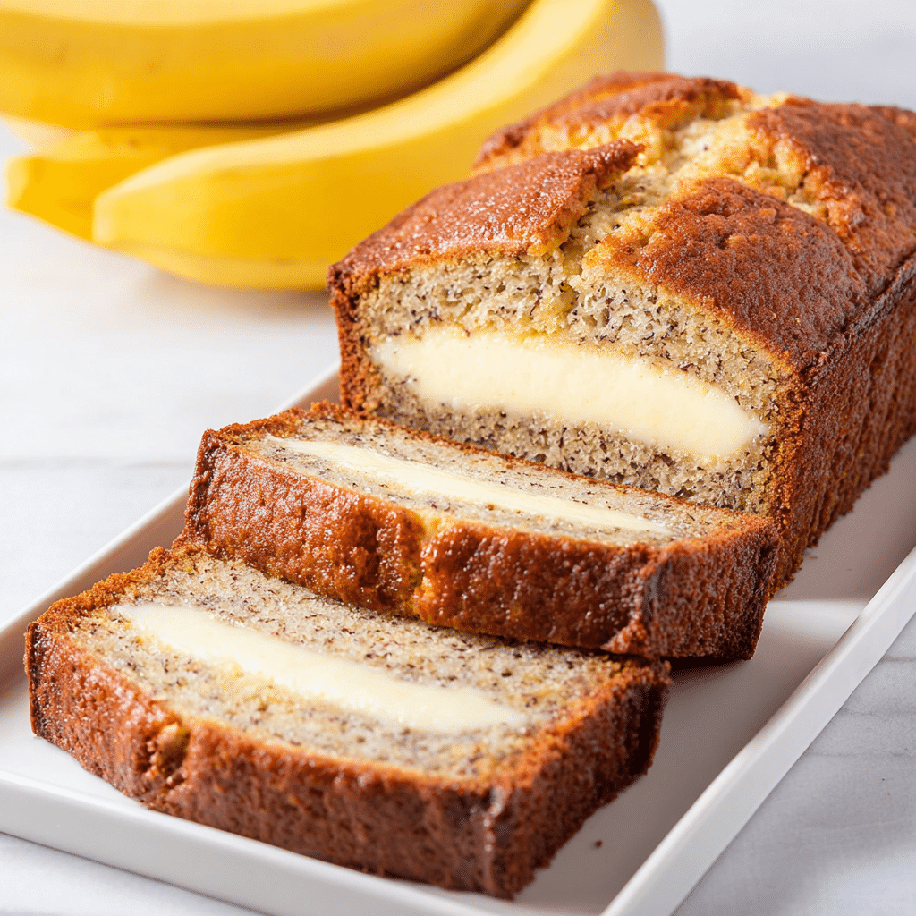 Cream Cheese Banana Bread Recipe - Recipe Image
