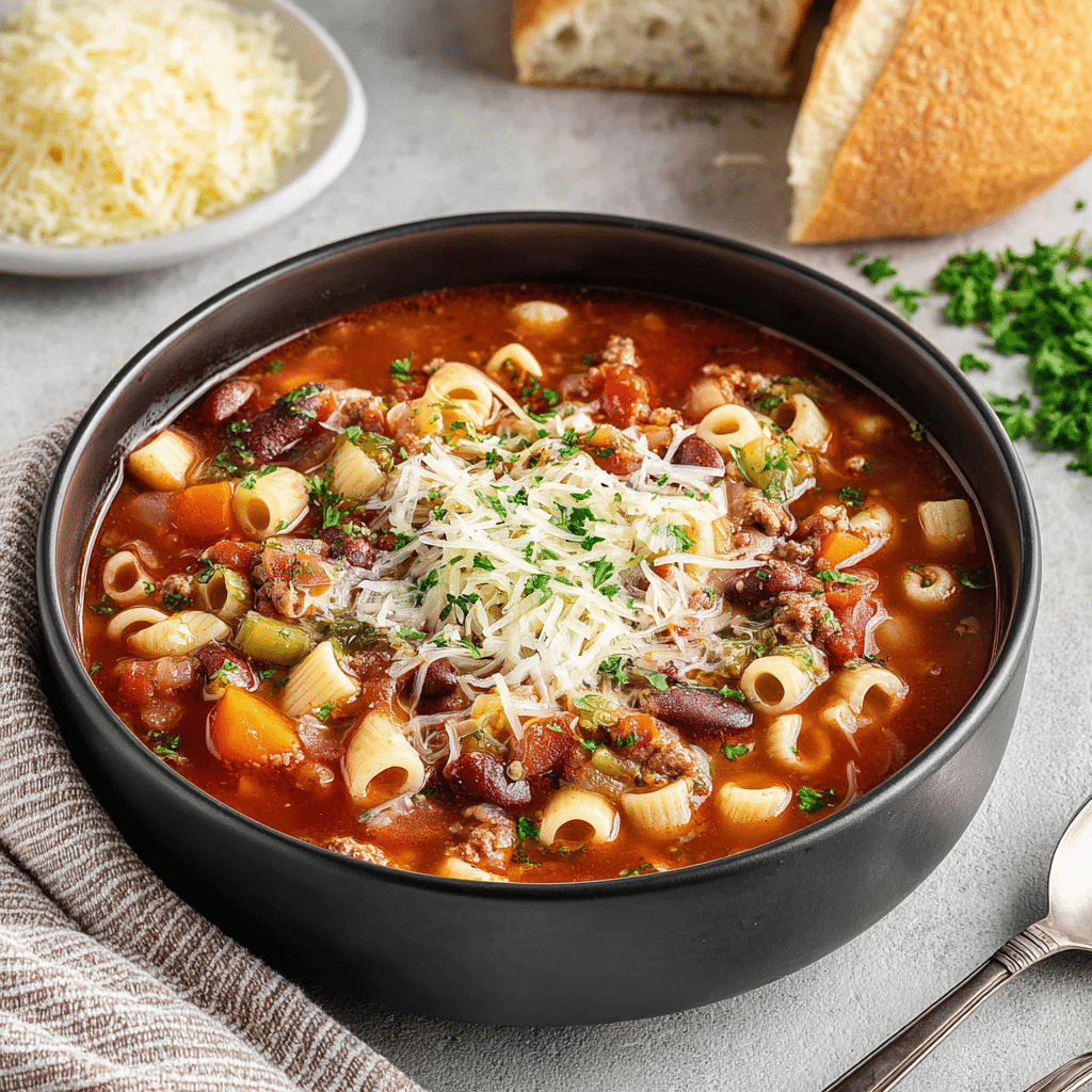 Slow Cooker Pasta e Fagioli Soup Recipe - Recipe Image
