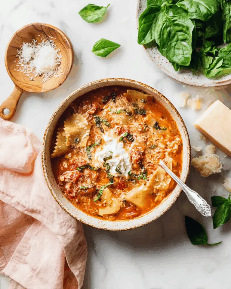 Easy Creamy Lasagna Soup Recipe