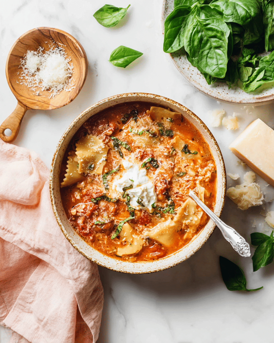 Easy Creamy Lasagna Soup Recipe