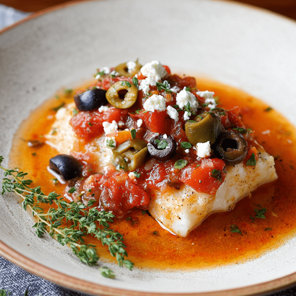 Mediterranean Baked Cod Recipe - Recipe Image