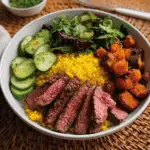 Healthy Mediterranean Steak Bowl Recipe