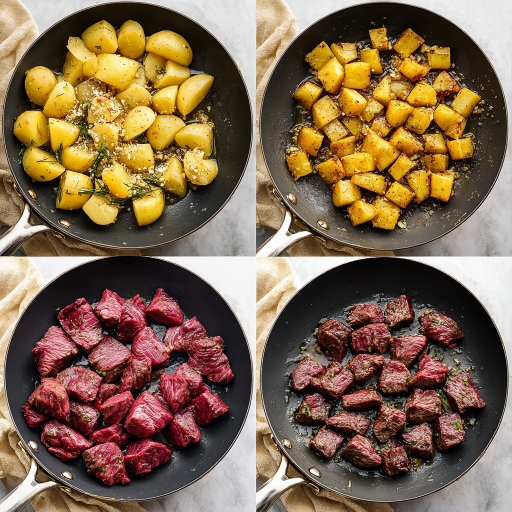 The Best Garlic Butter Steak Bites and Potatoes Recipe - Recipe Image