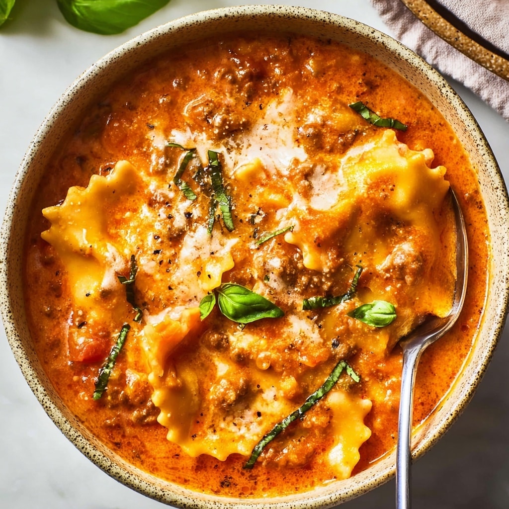 Quick and Easy Creamy Lasagna Soup Recipe - Recipe Image