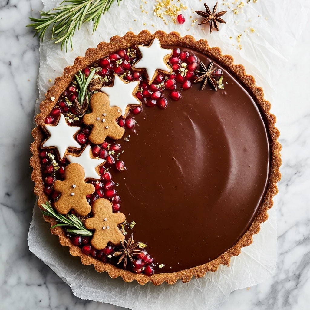 Vegan Gingerbread Chocolate Tart Recipe - Recipe Image