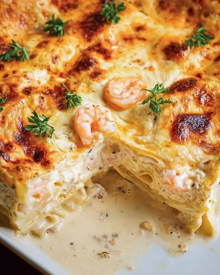 Seafood Lasagna with Crab, Shrimp, Scallops and Calamari Recipe