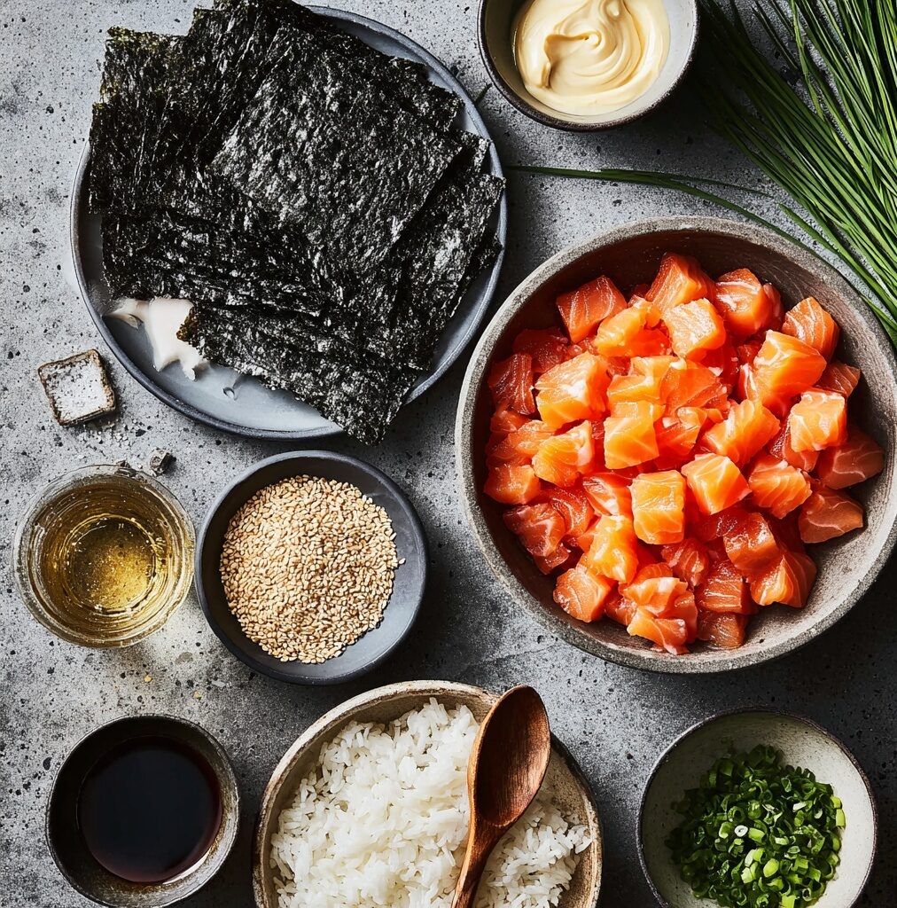 Easy Baked Salmon Sushi Cups Recipe