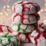 Crinkle Cookies (Red & Green) Recipe