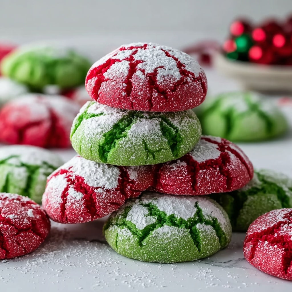 Crinkle Cookies (Red & Green) Recipe - Recipe Image
