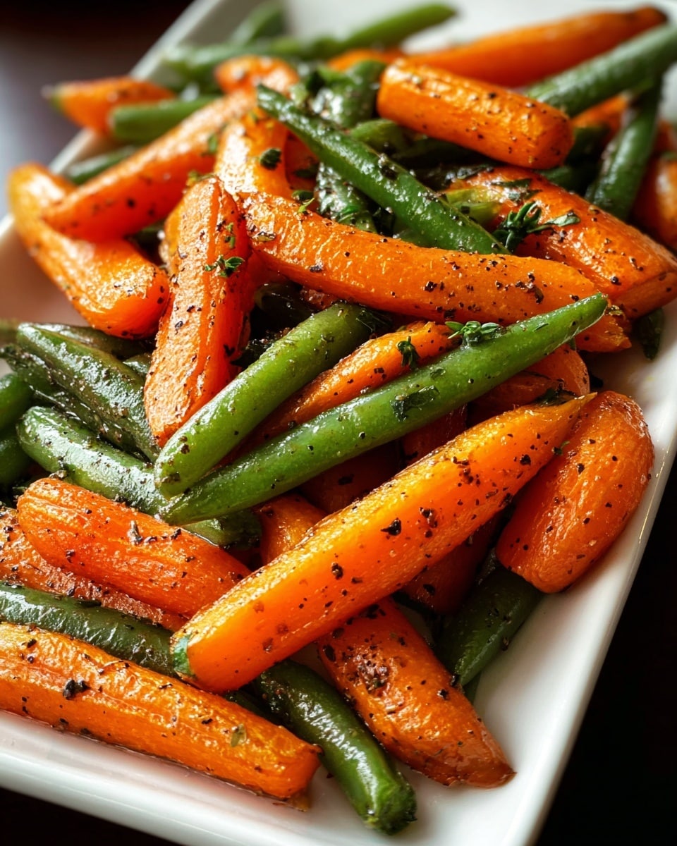 Roasted Carrots Green Beans Recipe - Recipe Image