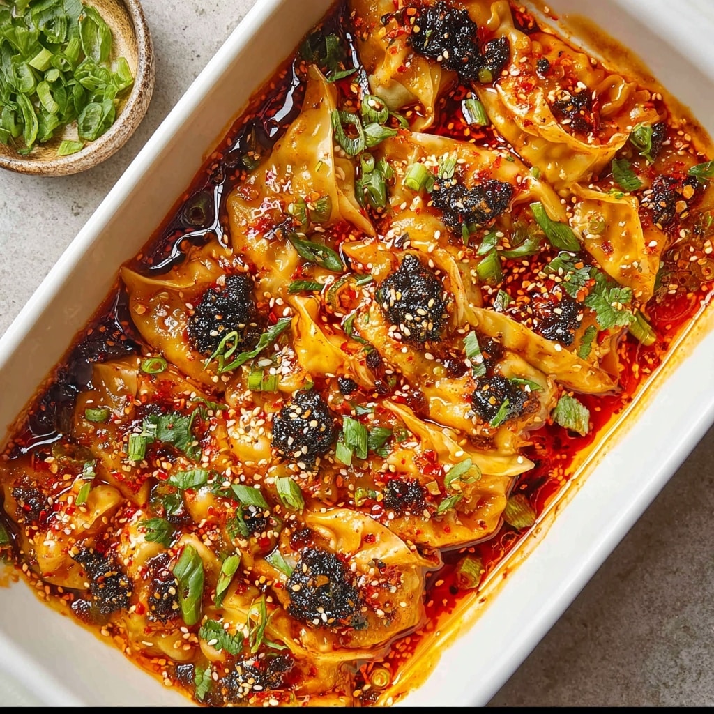 One Pan Baked Dumplings Recipe - Recipe Image