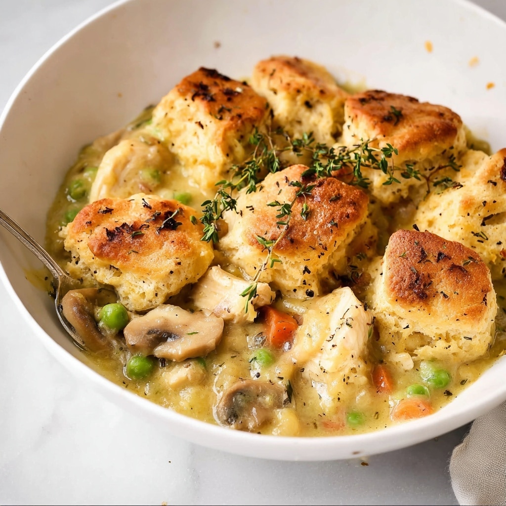 Chicken Pot Pie with Biscuits Recipe - Recipe Image