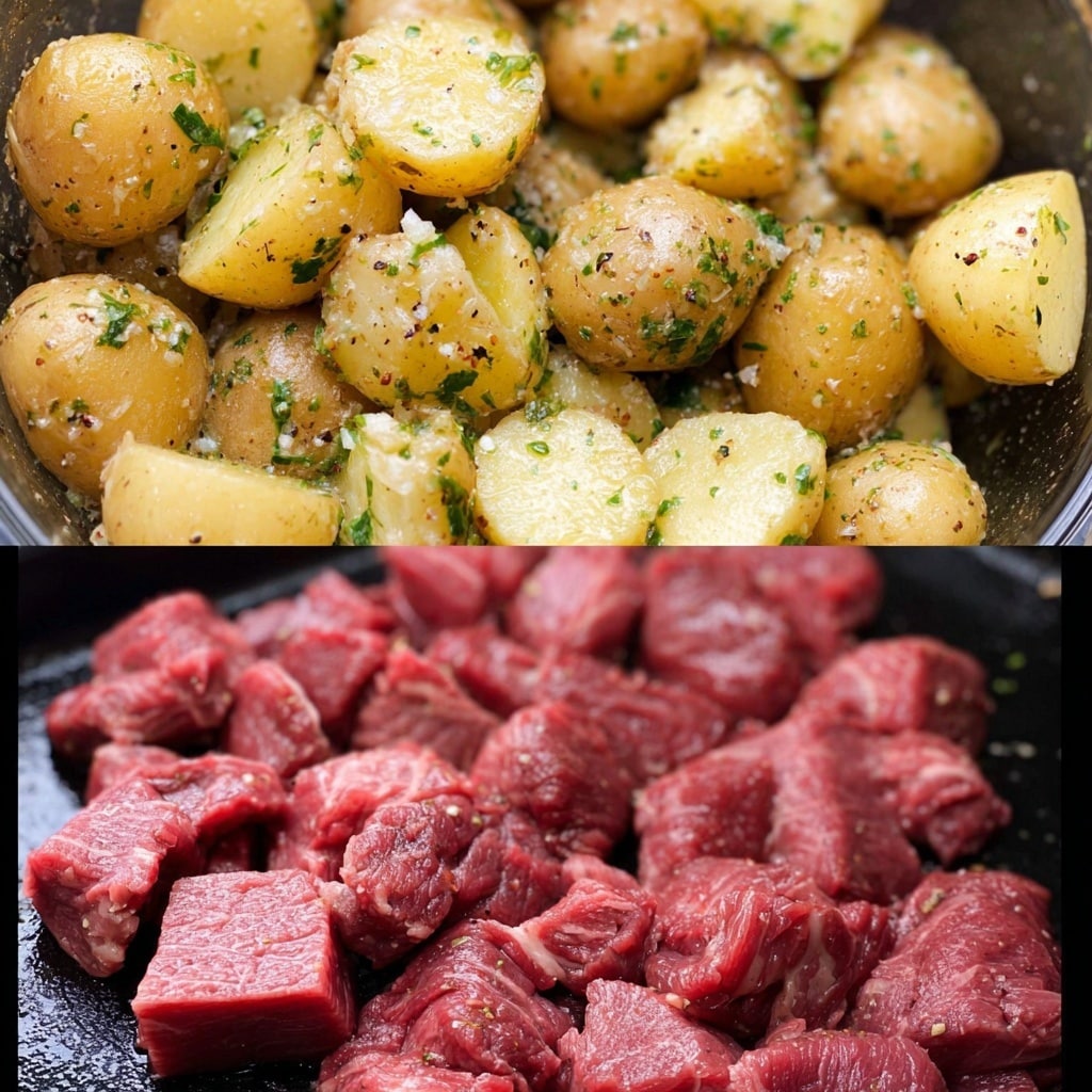 Garlic Butter Beef Bites with Potatoes Recipe - Recipe Image