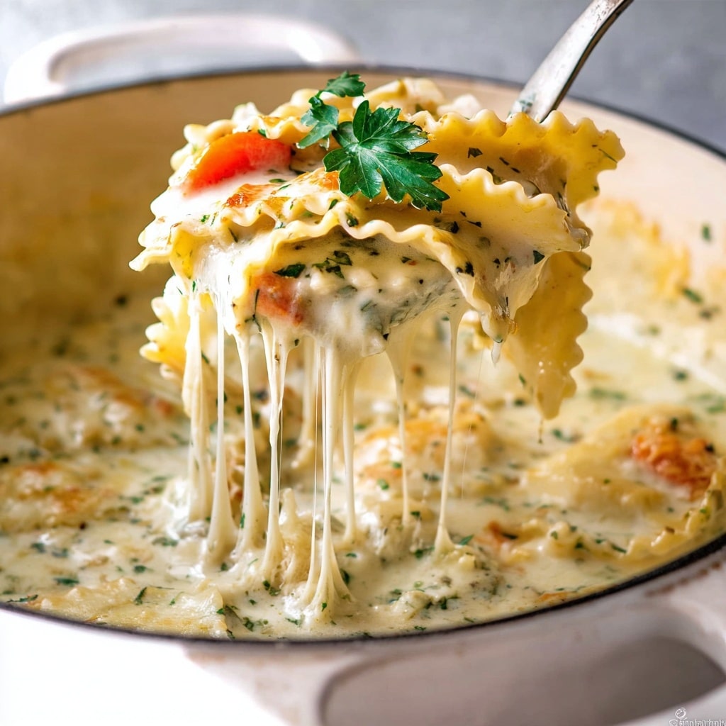 White Chicken Lasagna Soup Recipe - Recipe Image